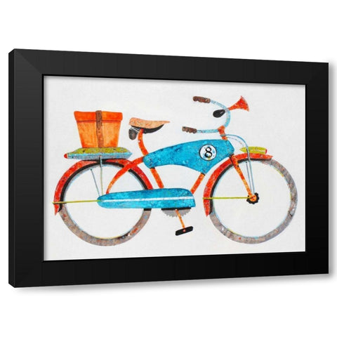 Bike No. 8 Black Modern Wood Framed Art Print by Grant, Anthony