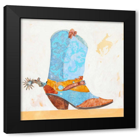 Boy Boot Black Modern Wood Framed Art Print with Double Matting by Grant, Anthony