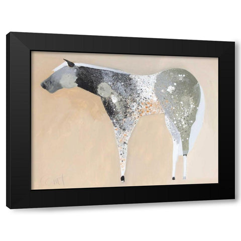 Horse No. 25 Black Modern Wood Framed Art Print with Double Matting by Grant, Anthony