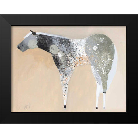 Horse No. 25 Black Modern Wood Framed Art Print by Grant, Anthony