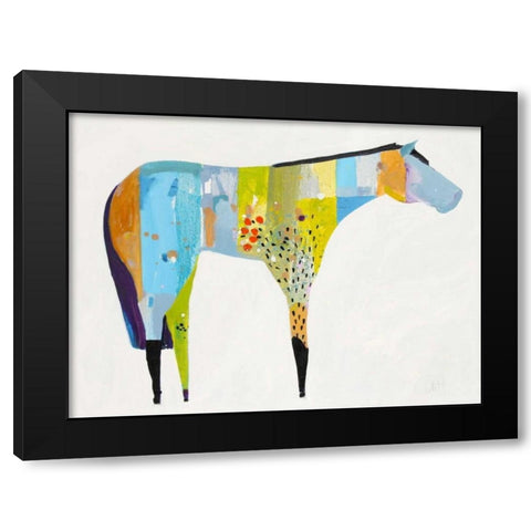 Horse No. 27 Black Modern Wood Framed Art Print with Double Matting by Grant, Anthony
