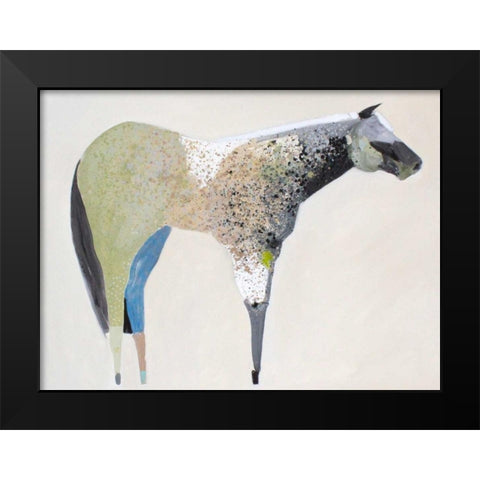 Horse No. 33 Black Modern Wood Framed Art Print by Grant, Anthony