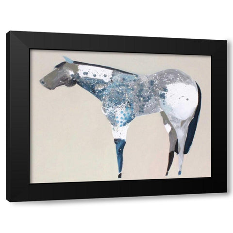 Horse No. 34 Black Modern Wood Framed Art Print by Grant, Anthony