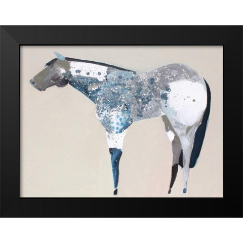 Horse No. 34 Black Modern Wood Framed Art Print by Grant, Anthony