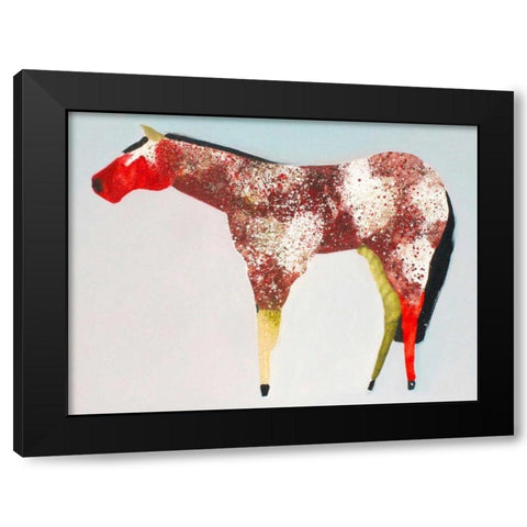 Horse No. 39 Black Modern Wood Framed Art Print by Grant, Anthony