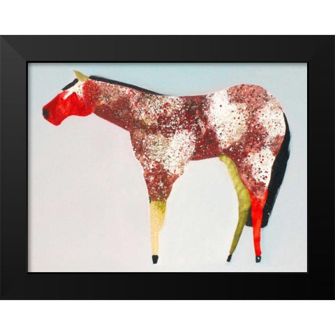 Horse No. 39 Black Modern Wood Framed Art Print by Grant, Anthony