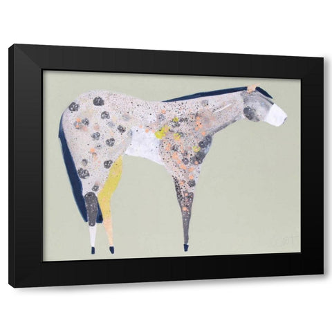 Horse No. 60 Black Modern Wood Framed Art Print by Grant, Anthony