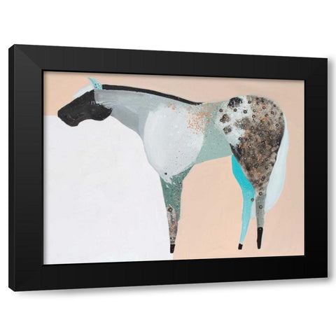 Horse No. 65 Black Modern Wood Framed Art Print by Grant, Anthony