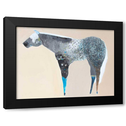 Horse No. 66 Black Modern Wood Framed Art Print with Double Matting by Grant, Anthony