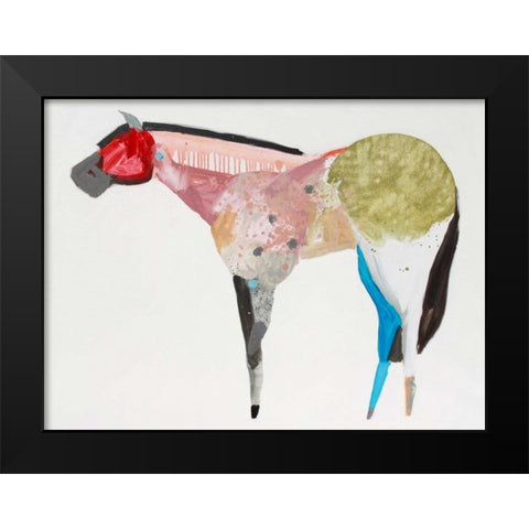 Horse No. 67 Black Modern Wood Framed Art Print by Grant, Anthony