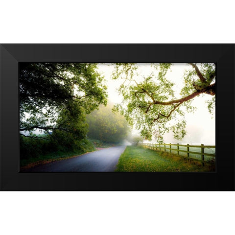 Octobers Fog Black Modern Wood Framed Art Print by Goncalves, Adelino