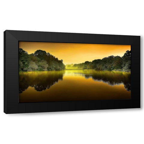 The Lake Black Modern Wood Framed Art Print by Goncalves, Adelino