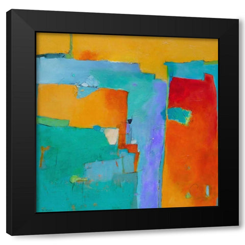 Shades of a City Black Modern Wood Framed Art Print with Double Matting by Gaziano, Dorothy
