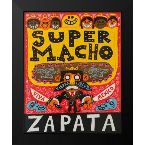 El Mexicano Black Modern Wood Framed Art Print by Gutierrez, Jorge R.
