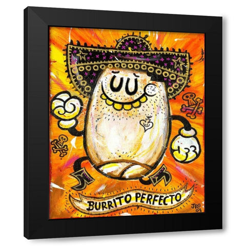 Burrito Perfecto Black Modern Wood Framed Art Print with Double Matting by Gutierrez, Jorge R.
