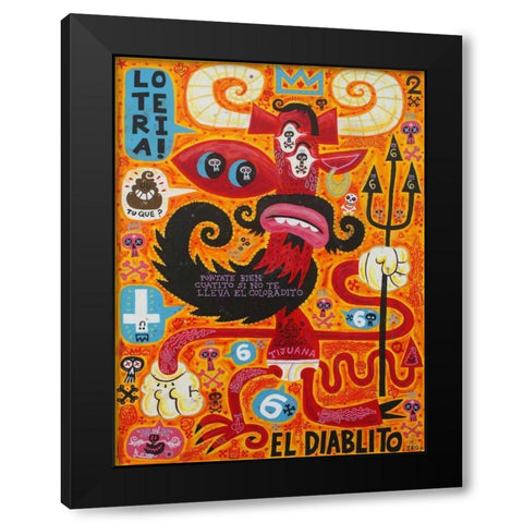 Loteria! Black Modern Wood Framed Art Print by Gutierrez, Jorge R.