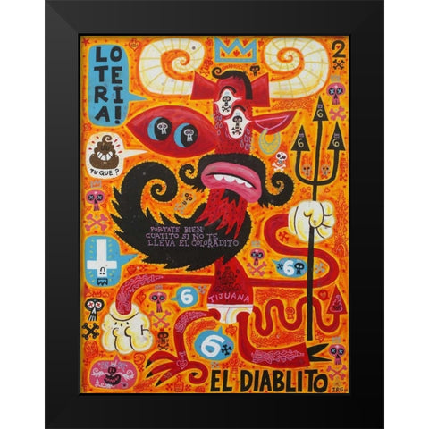 Loteria! Black Modern Wood Framed Art Print by Gutierrez, Jorge R.
