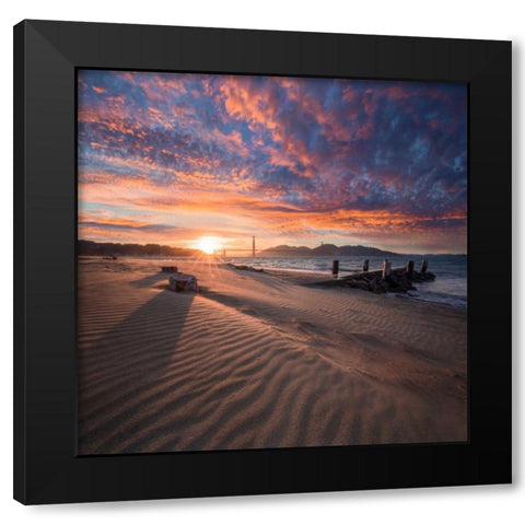 Composed Black Modern Wood Framed Art Print with Double Matting by Gordon, Dave