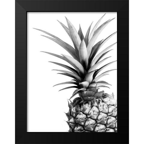 Pineapple - BW Black Modern Wood Framed Art Print by Greer, Lexie