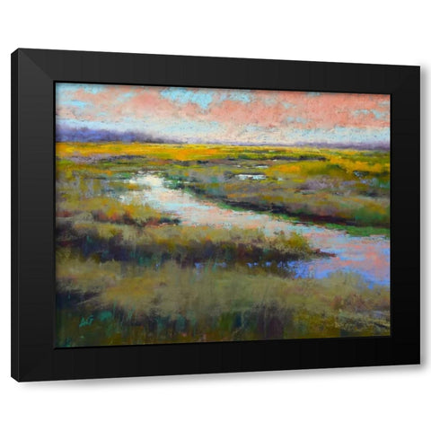A Glimmer on the Marsh Black Modern Wood Framed Art Print with Double Matting by Gos, Alejandra