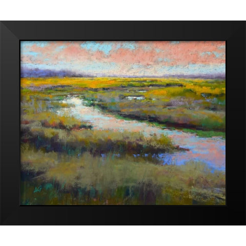 A Glimmer on the Marsh Black Modern Wood Framed Art Print by Gos, Alejandra