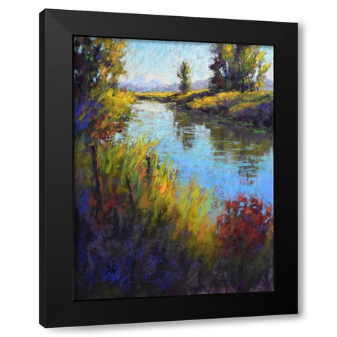 Looking down the Slough Black Modern Wood Framed Art Print with Double Matting by Gos, Alejandra