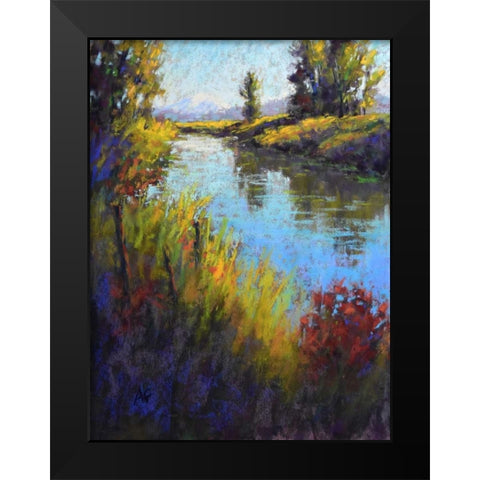Looking down the Slough Black Modern Wood Framed Art Print by Gos, Alejandra