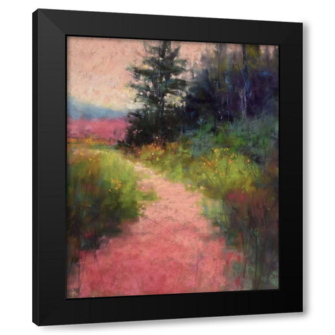 Magenta Black Modern Wood Framed Art Print with Double Matting by Gos, Alejandra