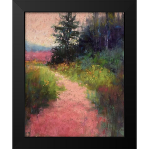 Magenta Black Modern Wood Framed Art Print by Gos, Alejandra