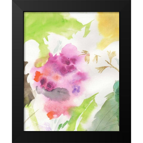 Fusion No. 1 Black Modern Wood Framed Art Print by Golden, Sheila
