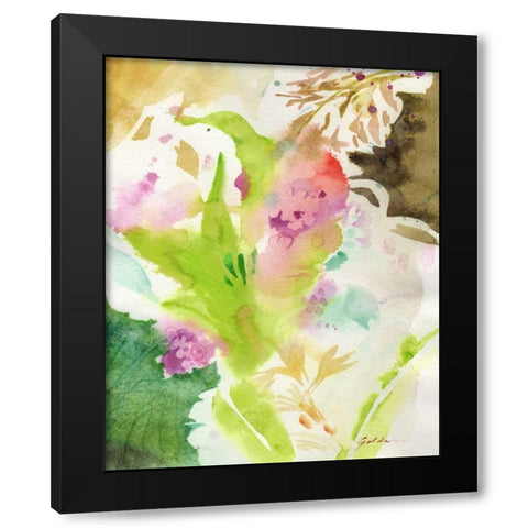 Fusion No. 2 Black Modern Wood Framed Art Print by Golden, Sheila