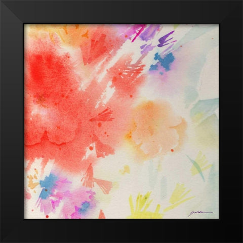 Summer Glory Black Modern Wood Framed Art Print by Golden, Sheila