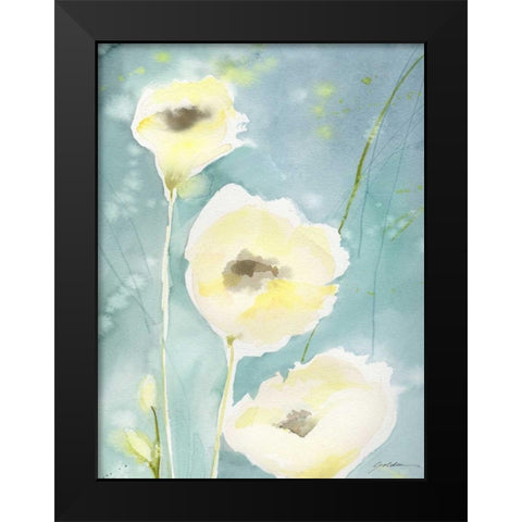 Teal Tones Black Modern Wood Framed Art Print by Golden, Sheila