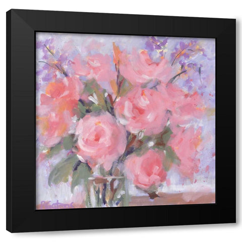 Champagne Pinks Black Modern Wood Framed Art Print with Double Matting by Gatens, Pamela