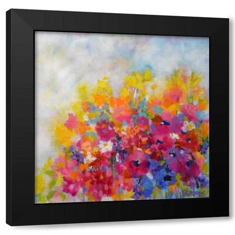 Garden at Millefiori Black Modern Wood Framed Art Print with Double Matting by Gatens, Pamela