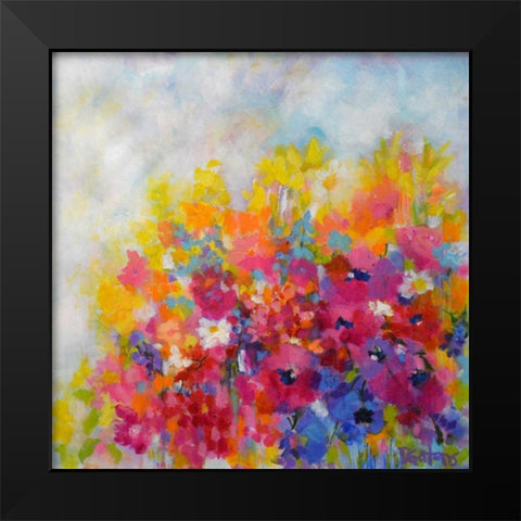Garden at Millefiori Black Modern Wood Framed Art Print by Gatens, Pamela