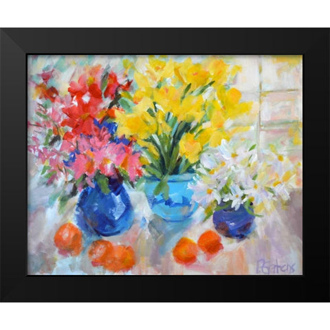 Sunny Still Life Black Modern Wood Framed Art Print by Gatens, Pamela