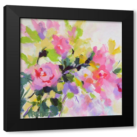 Wild Rose Garden Black Modern Wood Framed Art Print with Double Matting by Gatens, Pamela