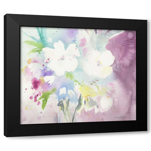 Serenity Black Modern Wood Framed Art Print with Double Matting by Golden, Sheila