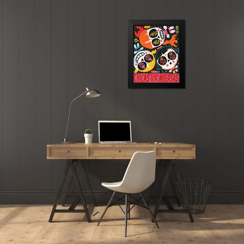 The Holy Trinity Black Modern Wood Framed Art Print by Gutierrez, Jorge R.