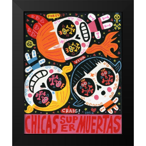 The Holy Trinity Black Modern Wood Framed Art Print by Gutierrez, Jorge R.