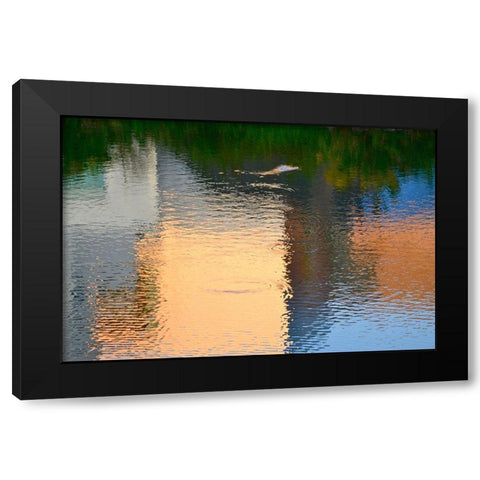 Reflection on the Iowa River No. 1 Black Modern Wood Framed Art Print by Gonzalez, Ulpi
