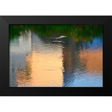 Reflection on the Iowa River No. 1 Black Modern Wood Framed Art Print by Gonzalez, Ulpi