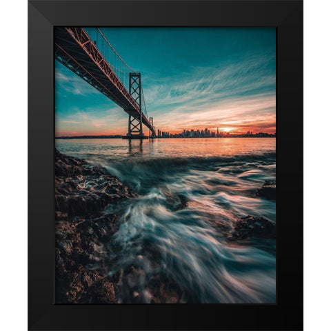 Down by the Water Black Modern Wood Framed Art Print by Getty, Bruce