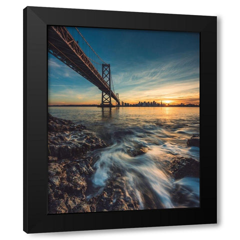 Down by the Water 2 Black Modern Wood Framed Art Print by Getty, Bruce
