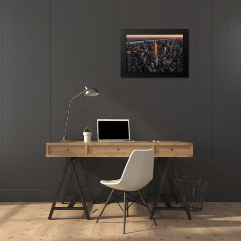 Empire Flight Black Modern Wood Framed Art Print by Getty, Bruce