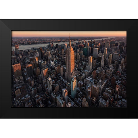 Empire Flight Black Modern Wood Framed Art Print by Getty, Bruce