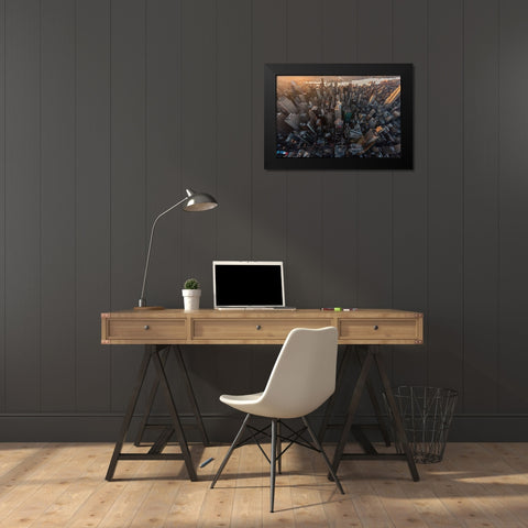 Morning Look Down Black Modern Wood Framed Art Print by Getty, Bruce