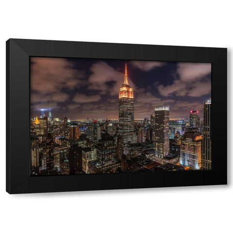 Orange 9-11 Black Modern Wood Framed Art Print with Double Matting by Getty, Bruce