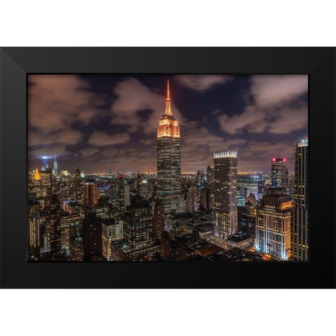 Orange 9-11 Black Modern Wood Framed Art Print by Getty, Bruce